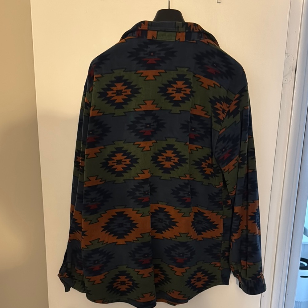 Men's Fleece Multicolor Jacket/Button Up - Picture 4 of 4